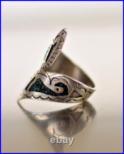 Jock Favour Silver Ring Zuni Native American Navajo Style (Size 9-10)