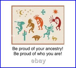 Kevin Yazzie Navajo Native American STERLING SILVER Kingman turquoise earrings