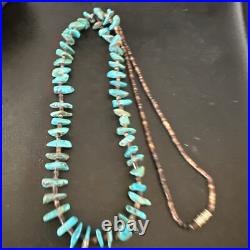 Kingman Turquoise Shell Navajo Sterling Silver Necklace 28 17398 Kingman Turquoise Shell Navajo Sterling Silver Necklace 28 17398