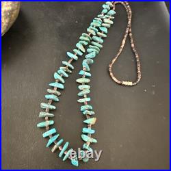 Kingman Turquoise Shell Navajo Sterling Silver Necklace 28 17398 Kingman Turquoise Shell Navajo Sterling Silver Necklace 28 17398