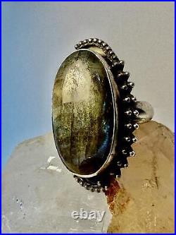 Labradorite ring size 9.25 Navajo sterling silver women
