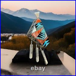 Large Navajo Sterling Silver Penndent