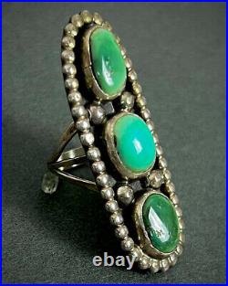 Large OLD Vintage Navajo Sterling Silver Royston Turquoise Ring BEAUTIFUL