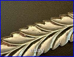 Large Vintage Navajo Sterling Silver Fern Brooch Leaf Pin 3.5 Rare