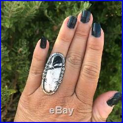 Large White Buffalo Turquoise Sterling Ring Southwestern Jewelry Indian Ring