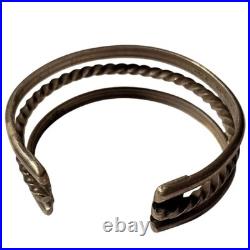 Legendary 1950s Vintage Navajo Split Shank Sterling Silver Bracelet