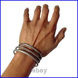 Legendary 1950s Vintage Navajo Split Shank Sterling Silver Bracelet