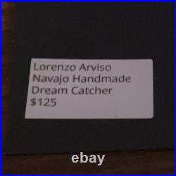 Lorenzo Arviso Navajo Handmade Sterling Turquoise Feather Earrings 2.4 dangles