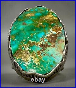 MASSIVE Vintage Navajo Sterling Silver Royston Turquoise Ring GORGEOUS STONE