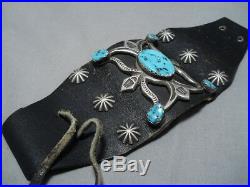 Magnificent Vintage Navajo Morenci Turquoise Sterling Silver Ketoh Bracelet Old