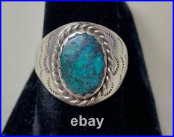 Marie Thompson, Ring, Turquoise, Sterling Silver, Navajo, 10