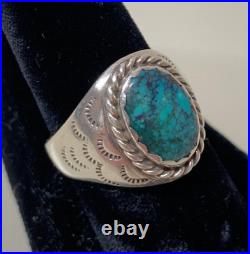 Marie Thompson, Ring, Turquoise, Sterling Silver, Navajo, 10