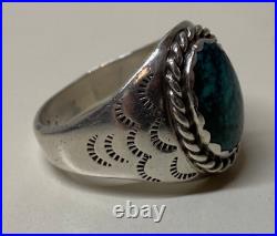 Marie Thompson, Ring, Turquoise, Sterling Silver, Navajo, 10