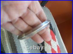 Men's Sterling Silver Carinated Cuff Bracelet Roger Skeet 7-1/4