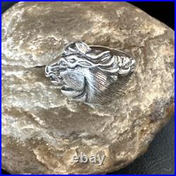 Mens Horsehead Navajo Sterling Silver Ring Size 7 15383