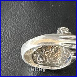 Mens Horsehead Navajo Sterling Silver Ring Size 7 15383