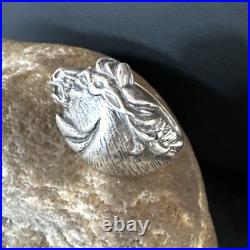 Mens Horsehead Navajo Sterling Silver Ring Size 7 15383