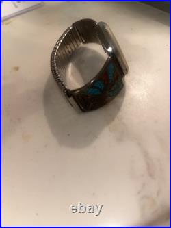 Morita Wristwatch with period native american Sterling