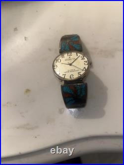 Morita Wristwatch with period native american Sterling