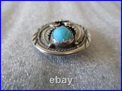 NAVAJO STEVE FRANCISCO TURQUOISE Pendant 925 Sterling Silver