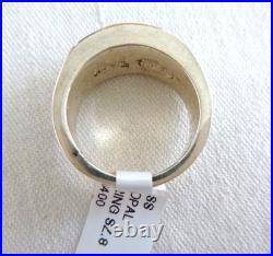 NWT Navajo Aldora Mae Powell Opal Ring 925 Sterling Silver Overlay Style Sz 8