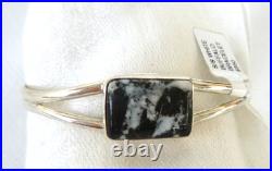 NWT Navajo Allen Joe White Buffalo Cuff Bracelet 925 Sterling Silver