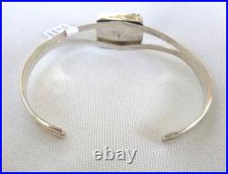 NWT Navajo Allen Joe White Buffalo Cuff Bracelet 925 Sterling Silver
