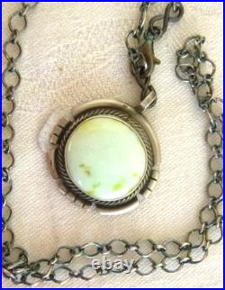 NWT Navajo Antoinette Yazzie Palomino Stone Necklace 925 Sterling Silver
