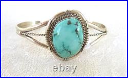 NWT Navajo Dave Skeets Sonoran Gold Turquoise Cuff Bracelet 925 Sterling Silver