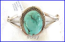 NWT Navajo Dave Skeets Sonoran Gold Turquoise Cuff Bracelet 925 Sterling Silver