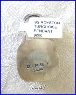 NWT Navajo Eli Skeets Royston Turquoise Pendant 925 Sterling Silver 1.5 NWT Navajo Eli Skeets Royston Turquoise Pendant 925 Sterling Silver 1.5