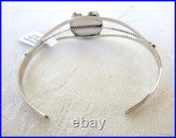 NWT Navajo Letricia Largo Horseshoe Bracelet Kingman Turquoise Sterling Silver