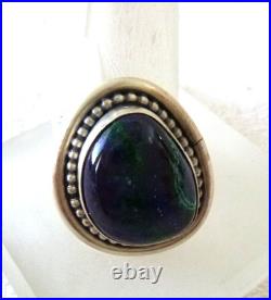 NWT Navajo Scott Skeets Azurite Ring 925 Sterling Silver Sz 10 Lapis/Malachite
