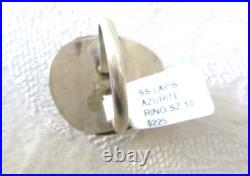 NWT Navajo Scott Skeets Azurite Ring 925 Sterling Silver Sz 10 Lapis/Malachite
