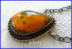 NWT Navajo Scott Skeets Bumble Bee Jasper Pendant Necklace 925 Sterling Silver