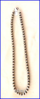 NWT Navajo Vangie Touchine 22 Strand 925 Sterling Silver Navajo Pearls Necklace