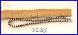 NWT Navajo Vangie Touchine 22 Strand 925 Sterling Silver Navajo Pearls Necklace