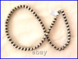NWT Navajo Vangie Touchine 22 Strand 925 Sterling Silver Navajo Pearls Necklace
