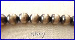 NWT Navajo Vangie Touchine 22 Strand 925 Sterling Silver Navajo Pearls Necklace