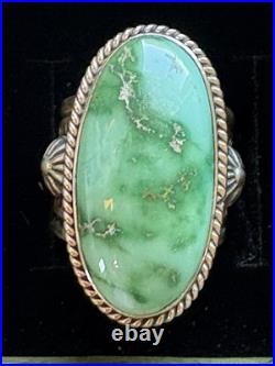 Native- A. Jake- Sonoran Gold Ring. Solid 925 Sterling Silver- Sz 9 Native- A. Jake- Sonoran Gold Ring. Solid 925 Sterling Silver- Sz 9
