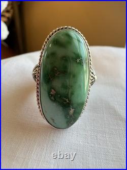 Native- A. Jake- Sonoran Gold Ring. Solid 925 Sterling Silver- Sz 9