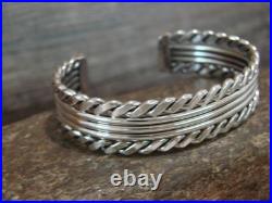 Native American 1/2 Navajo Indian Sterling Silver Bracelet Cuff Tahe