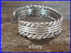 Native American 1/2 Navajo Indian Sterling Silver Bracelet Cuff Tahe