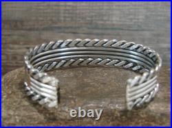 Native American 1/2 Navajo Indian Sterling Silver Bracelet Cuff Tahe