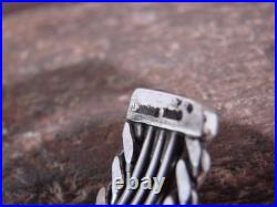 Native American 1/2 Navajo Indian Sterling Silver Bracelet Cuff Tahe