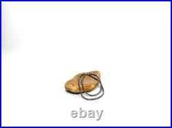 Native American 6mm Sterling Silver Beads Navajo 20 Hook & Eye Cone Necklace