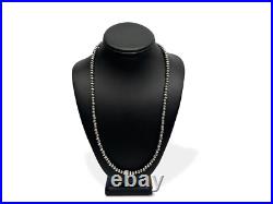 Native American 6mm Sterling Silver Navajo Pearls 24 Single Strand Necklace