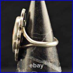 Native American Cardinal Ring Sterling Silver Sz 6 1/2