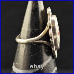 Native American Cardinal Ring Sterling Silver Sz 6 1/2