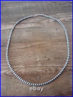 Native American Hand Strung Desert Pearl 24 Necklace! I. John